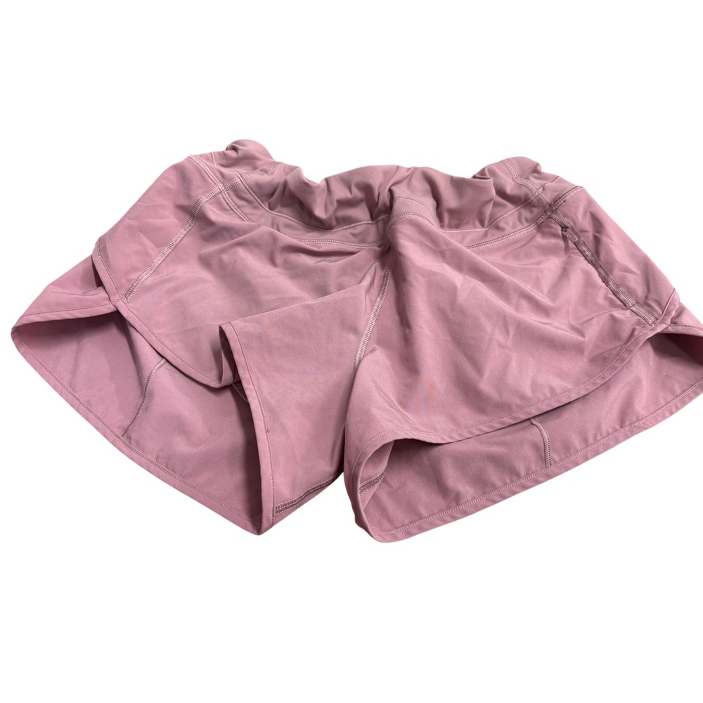 CRZ Yoga Speed Up High Rise Lined Running Shorts Mauve Pink 2.5 Inch Inseam
